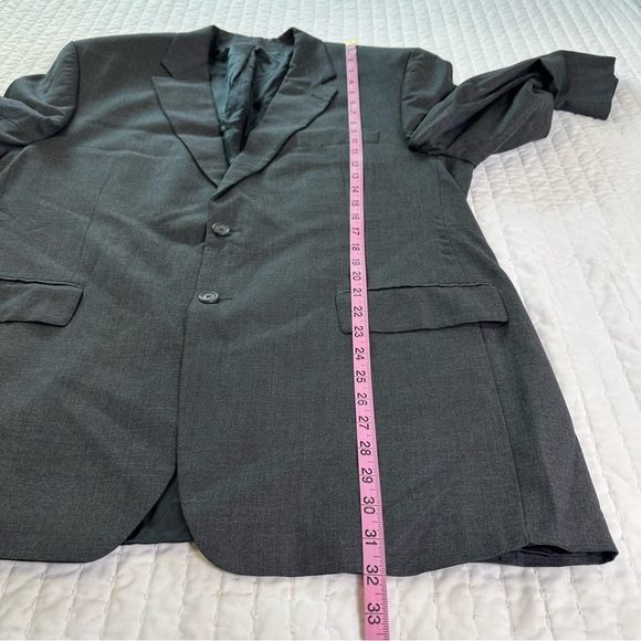 Chaps Ralph Lauren Wool Blend Dark Gray Blazer - Picture 6 of 16